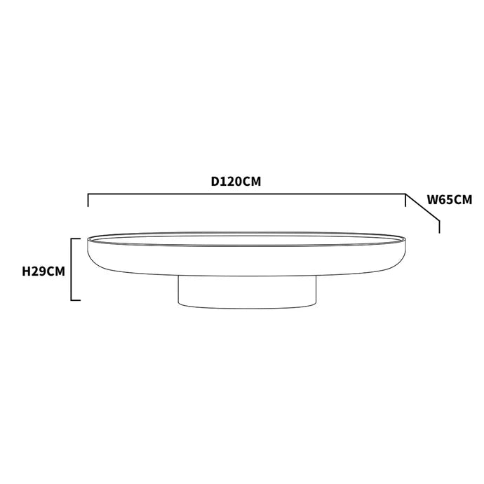 Scout Coffee Table – Matte White & Black Fiberglass