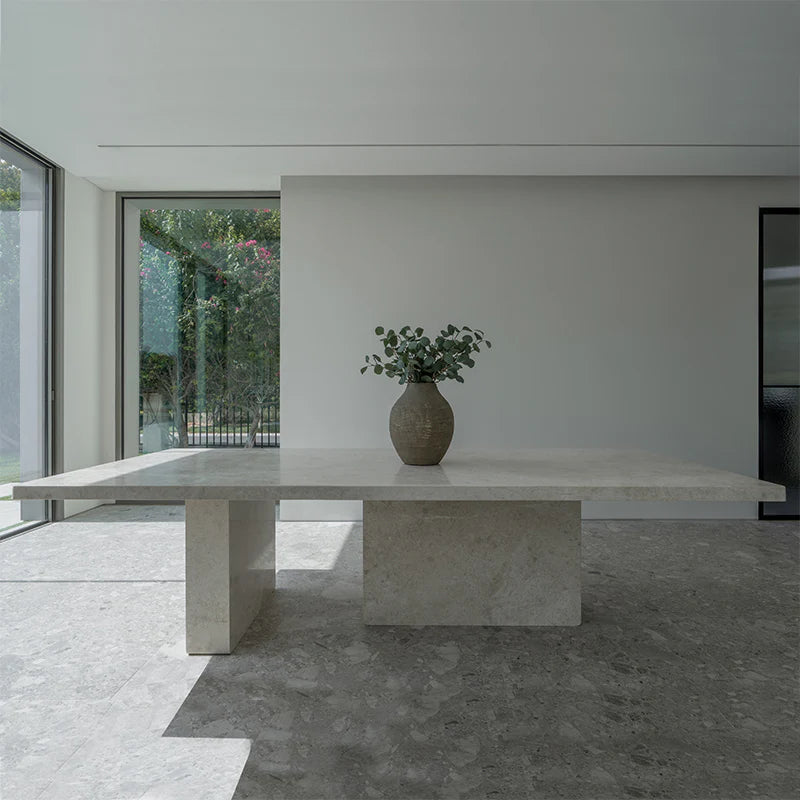 Luxury Dining Table With Natural Stone (Marble Top)