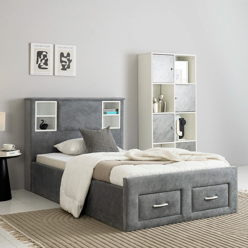 Modern Bed With Drawers And Headboard