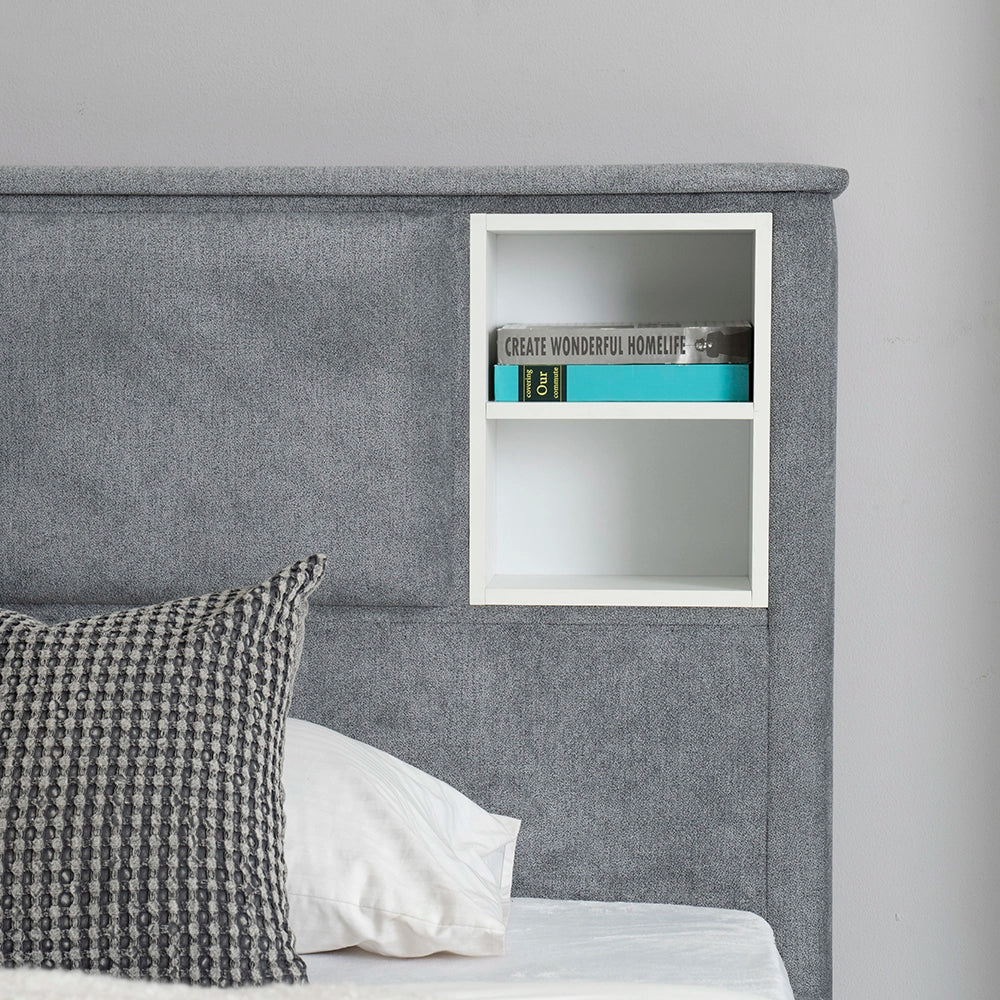 Modern Bed With Drawers And Headboard