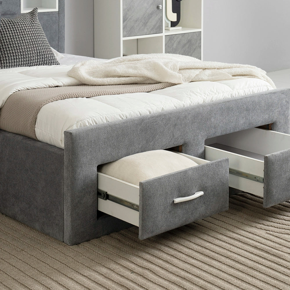 Modern Bed With Drawers And Headboard