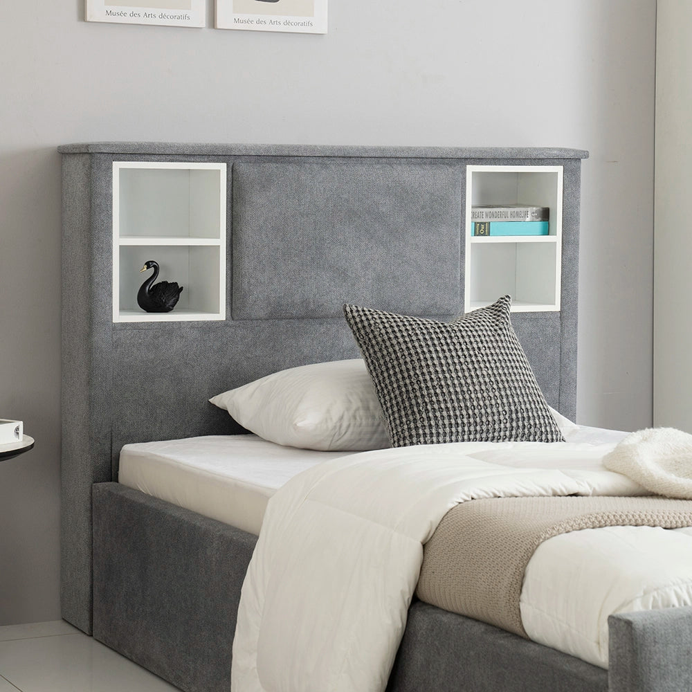 Modern Bed With Drawers And Headboard