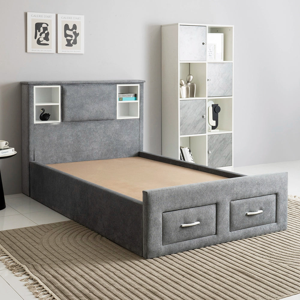 Modern Bed With Drawers And Headboard