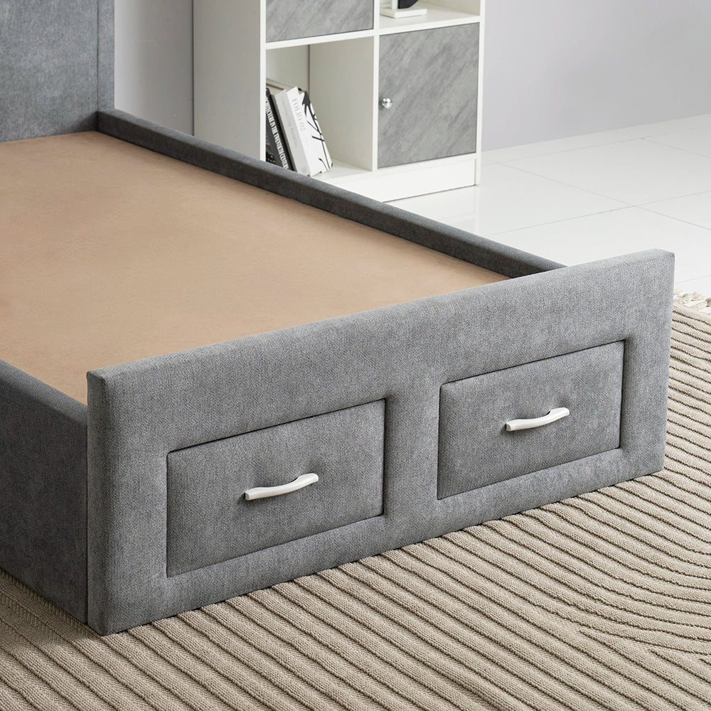 Modern Bed With Drawers And Headboard