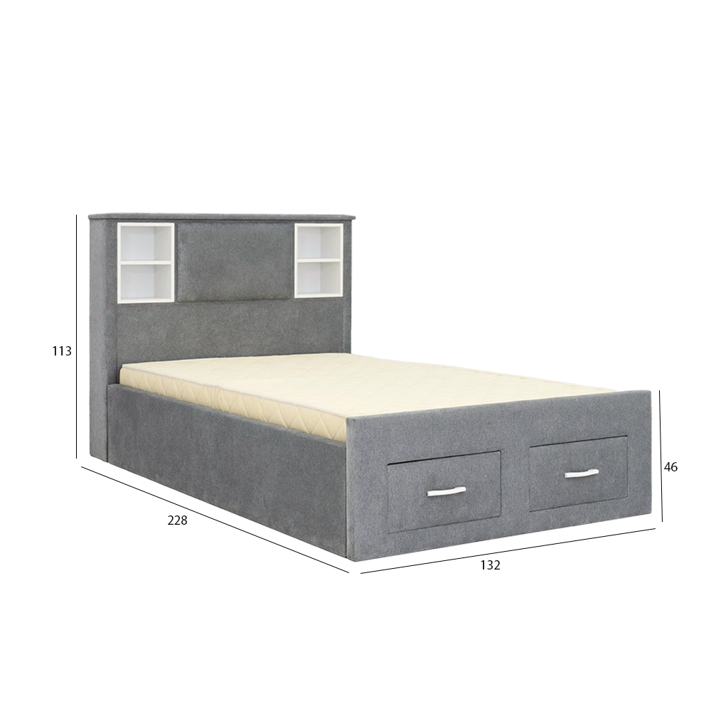 Modern Bed With Drawers And Headboard