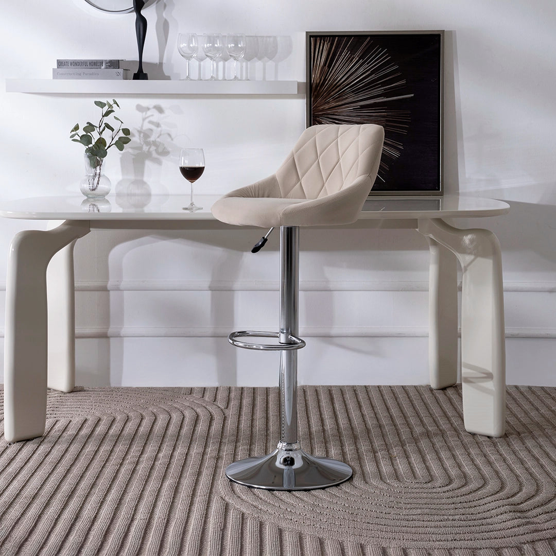 Soft Velvet Fabric Bar Chair