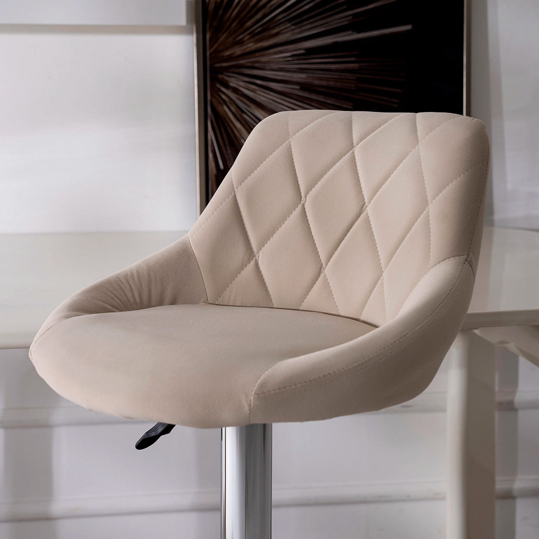 Soft Velvet Fabric Bar Chair
