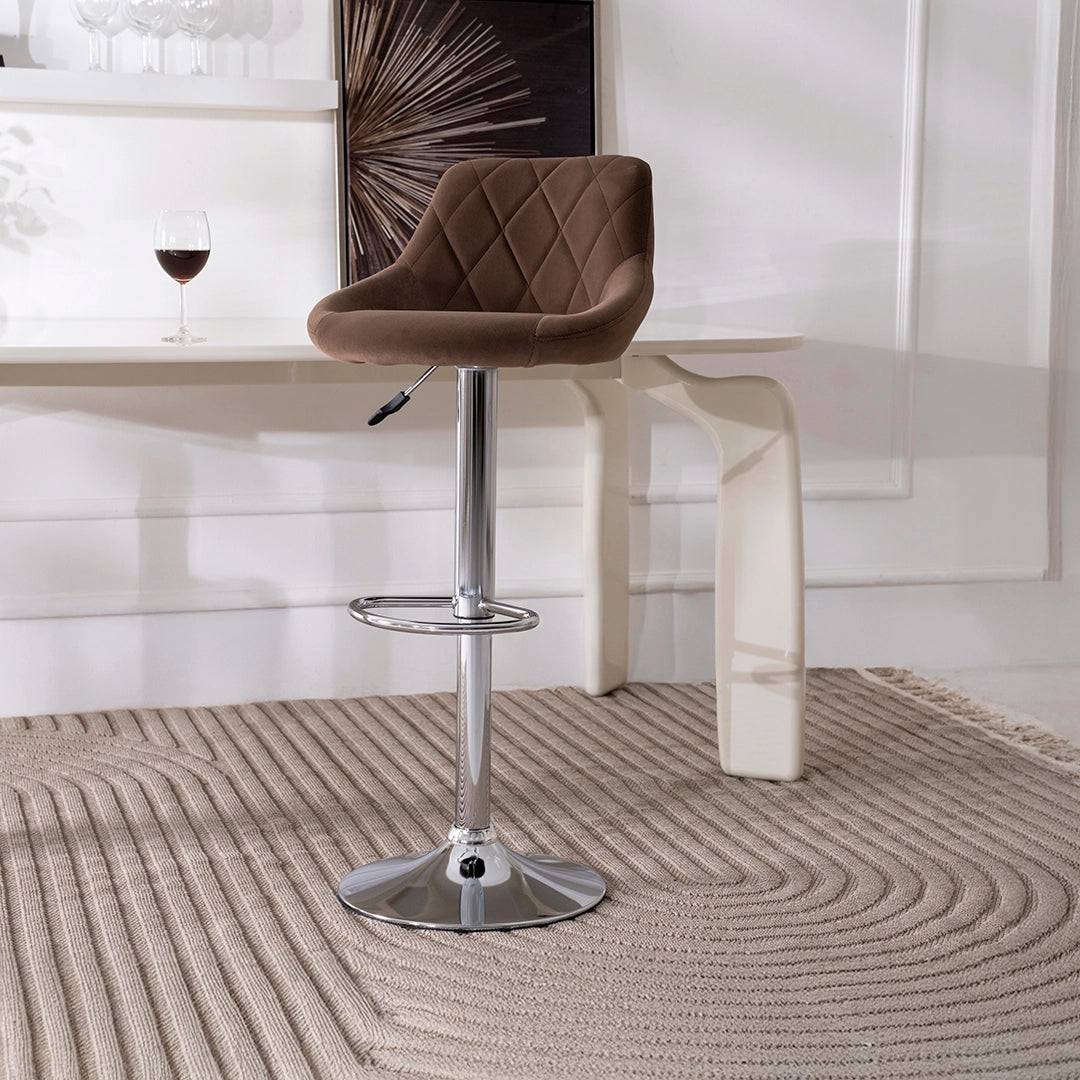 Soft Velvet Fabric Bar Chair