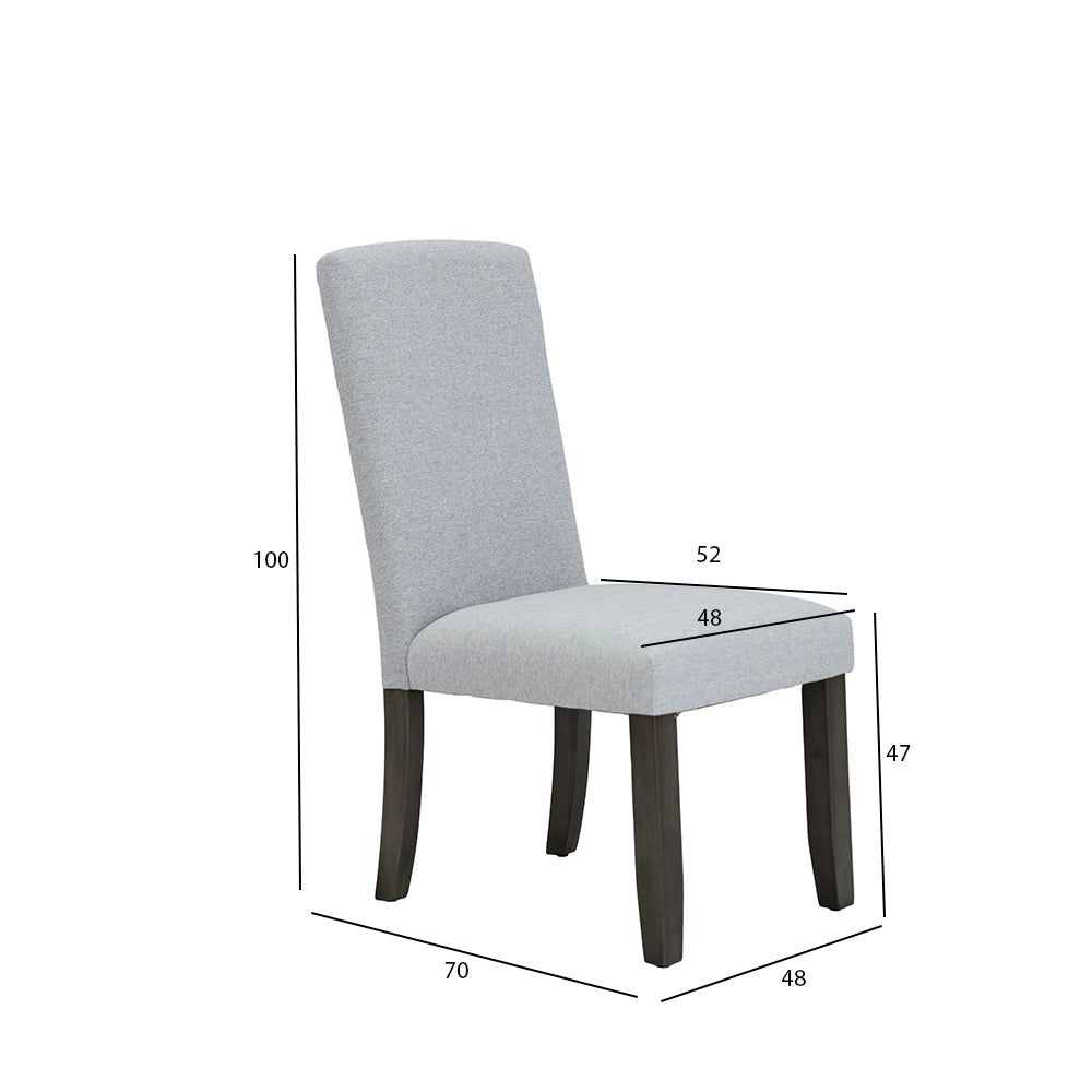 6-Seater Dining Set – White & Antique Grey