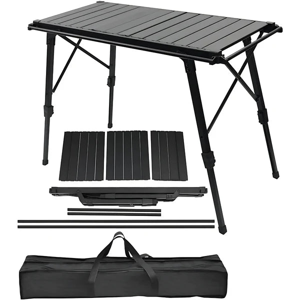 Foldable Camping Table with Adjustable Height
