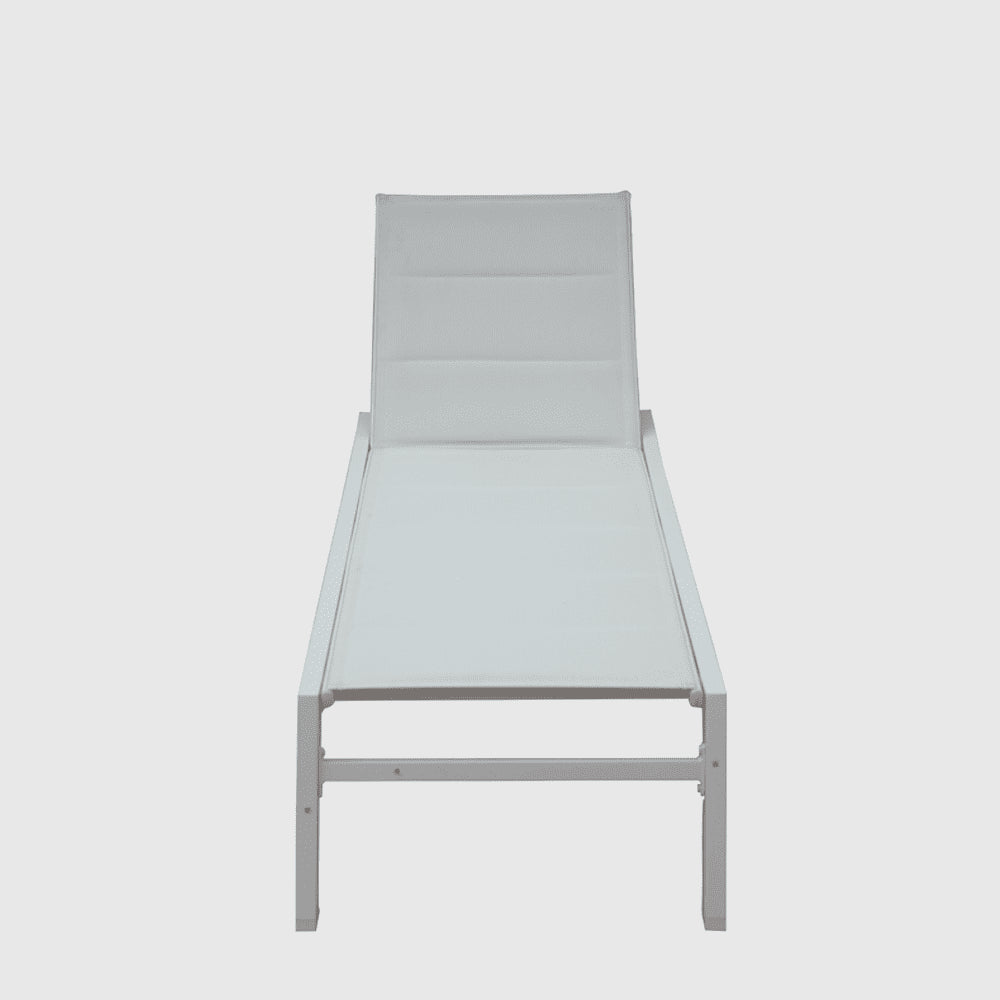 Luxury Adjustable Aluminum Outdoor Sunbed with Cushion – Weather-Resistant Poolside & Garden Lounger