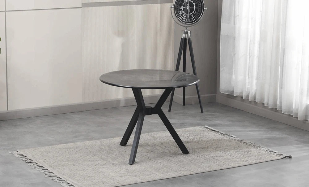 Dining Set 4-Seater (Black)