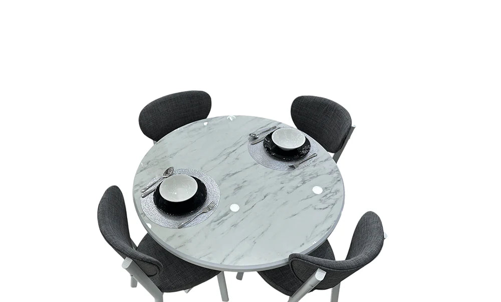 Dining Set 4-Seater - White