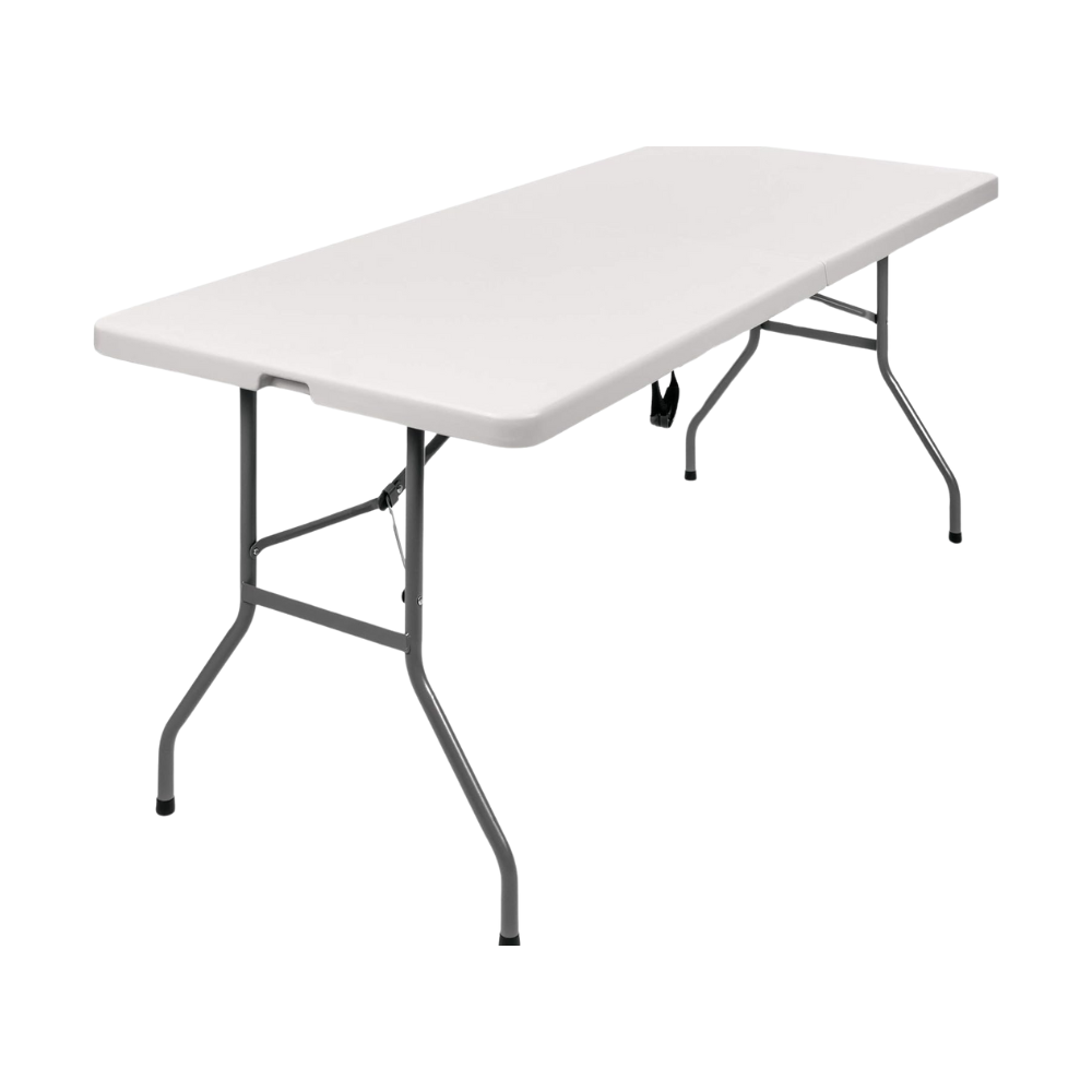 Heavy-Duty 6ft Folding Table with Sturdy Metal Frame & Portable Design - Perfect for Indoor/Outdoor Events-GCC Home Center