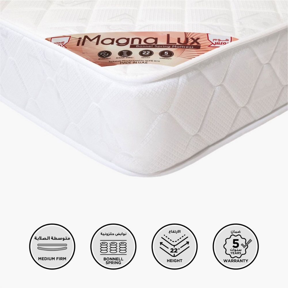 Lux Queen Mattress - Medium-Firm, Anti-Allergen, Dual-Sided Comfort | 5-Year Warranty-GCC Home Center