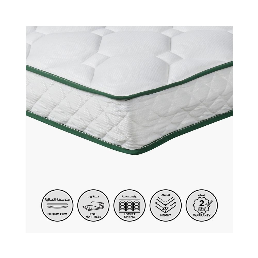 Spring Mattress for Children – Medium Firm, Breathable, Anti-Allergen, 90x200 cm"-GCC Home Center