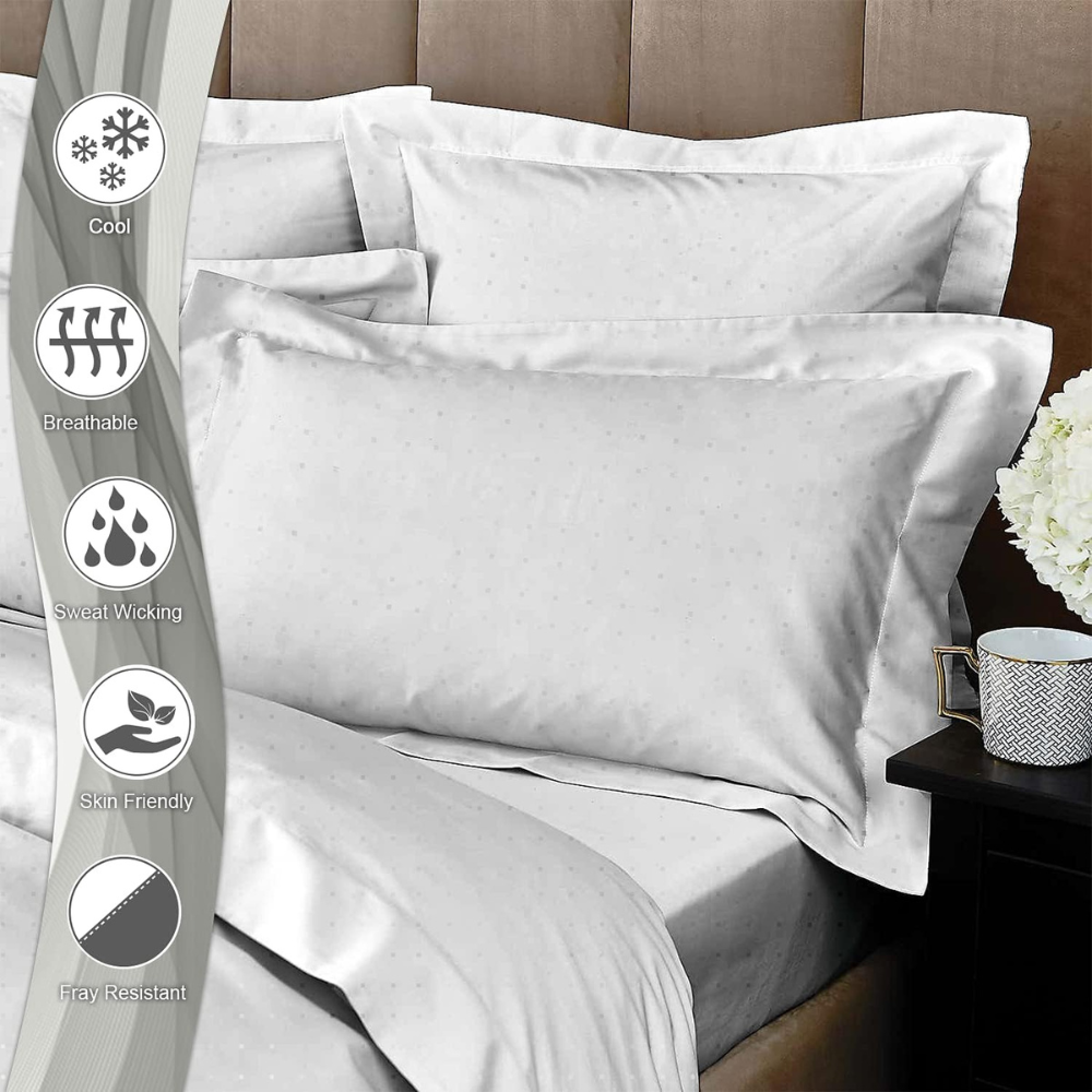 Luxury Oxford King Pillowcases - 100% Cotton, 600 Thread Count, Set of 2-GCC Home Center