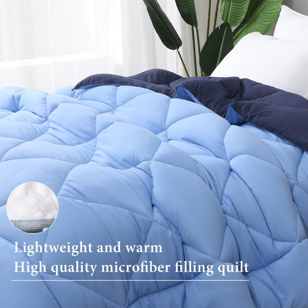 Lightweight & Reversible Modern Comforter – Oversized King Down Alternative for Year-Round Comfort-GCC Home Center