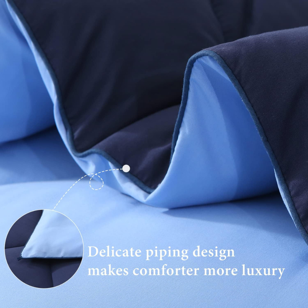 Lightweight & Reversible Modern Comforter – Oversized King Down Alternative for Year-Round Comfort-GCC Home Center