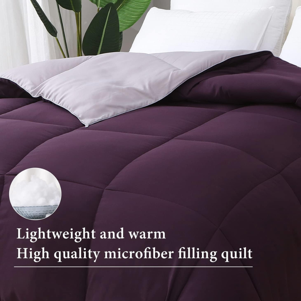 Modern Reversible Lightweight Comforter – Breathable, All-Season Down Alternative Blanket for Ultimate Comfort-GCC Home Center