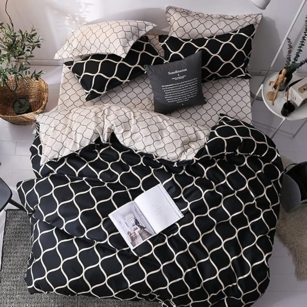 Luxurious 6-Piece Bedding Set – Ultra Soft Duvet Cover, Fitted Sheet & Pillowcases for a Stylish Bedroom Refresh-GCC Home Center