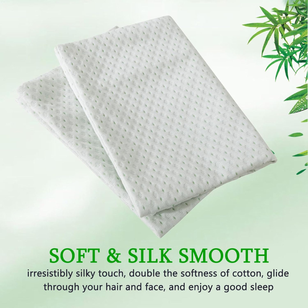 Quilted Microfiber Pillow Protectors with Zipper – Pack of 4, Breathable & Machine Washable, 50 x 75cm-GCC Home Center
