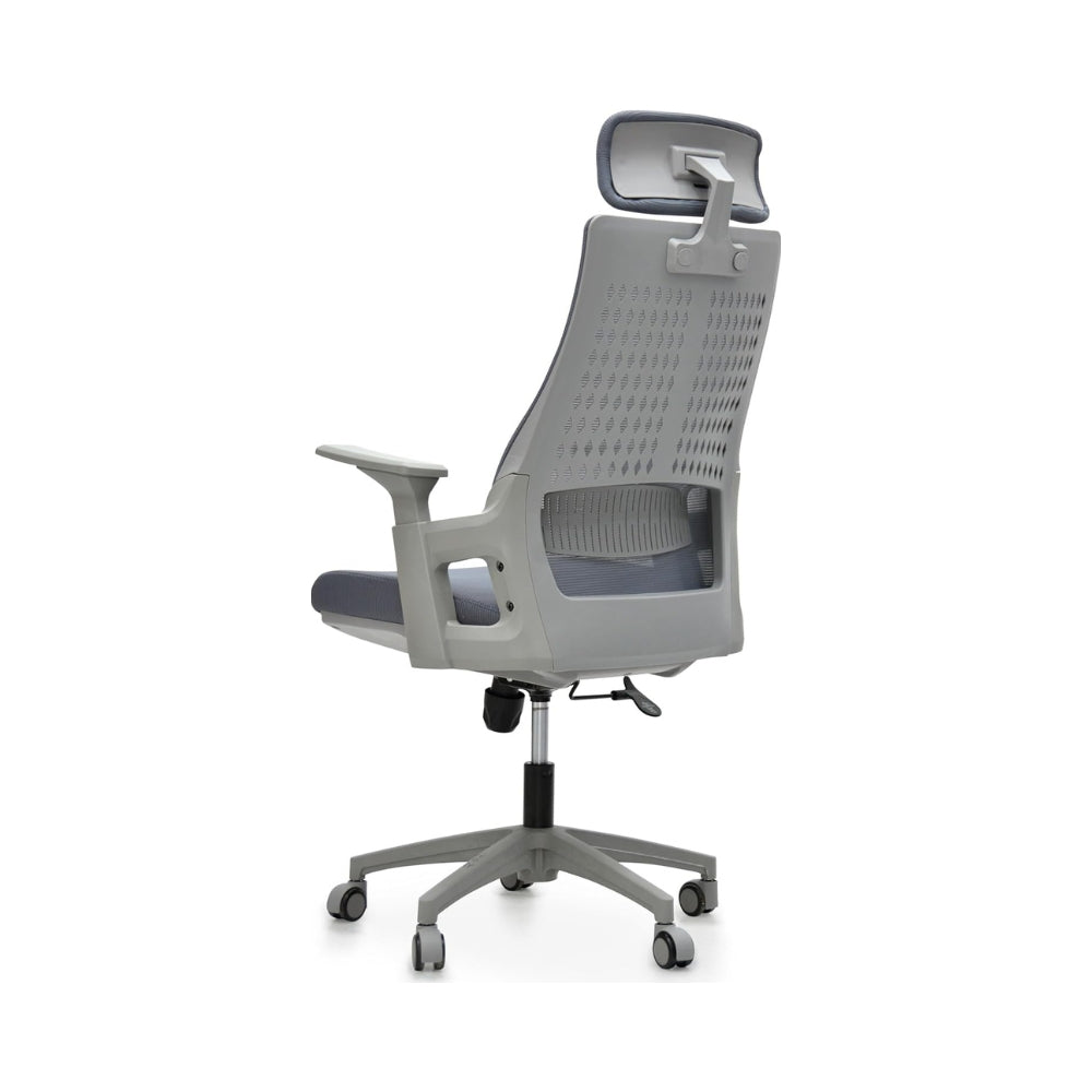 Ergonomic Large Office Chair with Breathable Mesh & Adjustable Features - Comfortable, Heavy-Duty Design, Grey-GCC Home Center