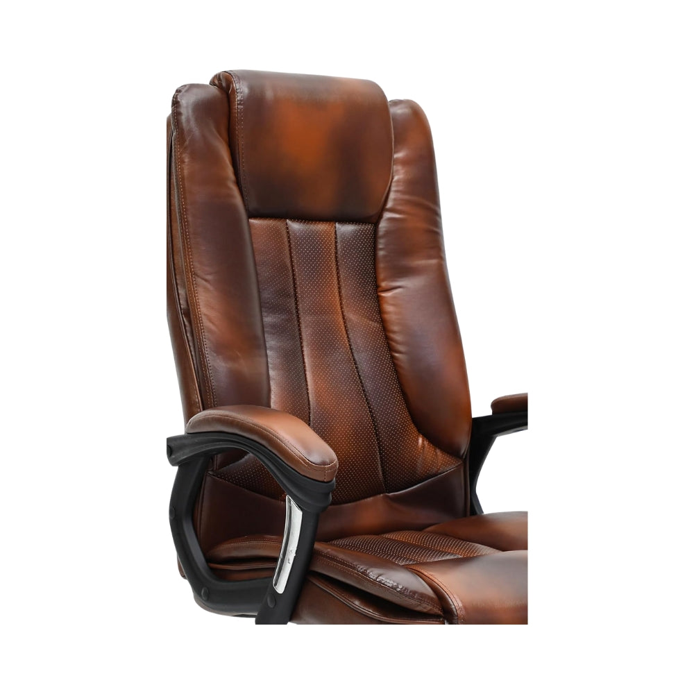 Ergonomic Black Faux Leather Office Chair with Lumbar Support - Adjustable Height, 360° Swivel, and Comfortable High-Density Cushion-GCC Home Center
