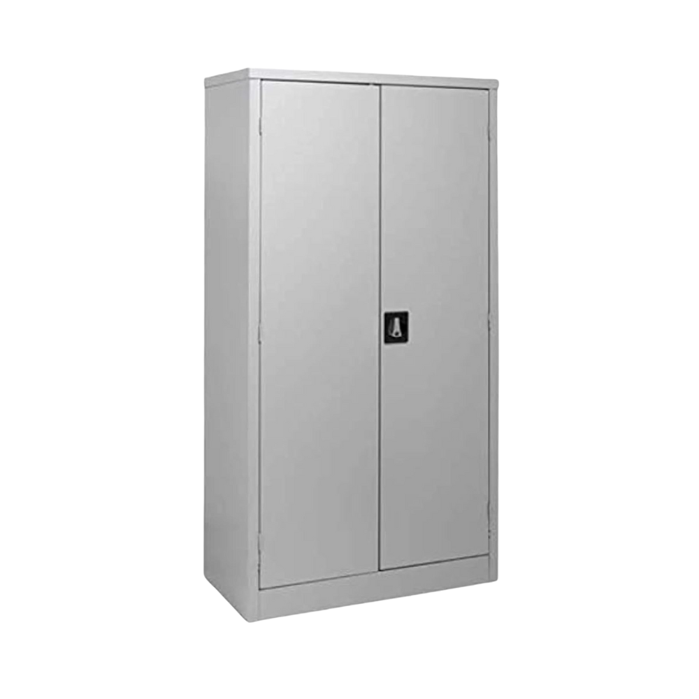 GCC HOME 2-Door Steel Cabinet with Lockable Doors & Adjustable Shelves – Durable Grey Aluminum Wardrobe for Home & Office Storage-GCC Home Center