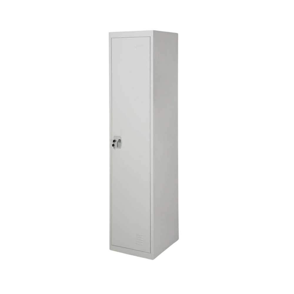 Durable Stainless Steel Lockable Storage Cabinet - Multipurpose Floor Mount Locker with Keys for Home, Office, and Gym Use-GCC Home Center