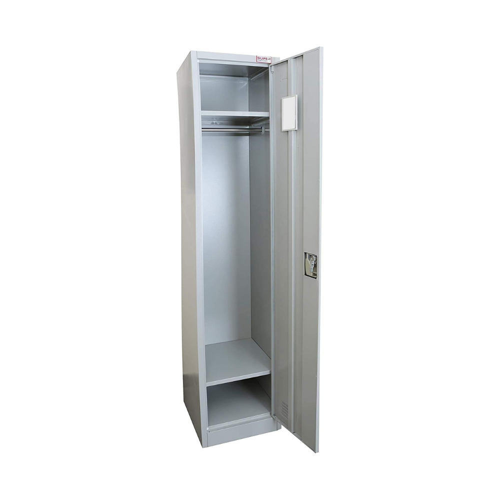 Durable Stainless Steel Lockable Storage Cabinet - Multipurpose Floor Mount Locker with Keys for Home, Office, and Gym Use-GCC Home Center