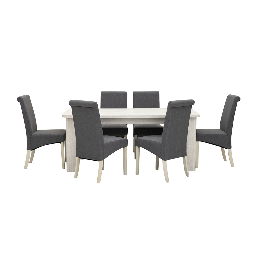 Valencia 6-Seater Dining Set – Grey