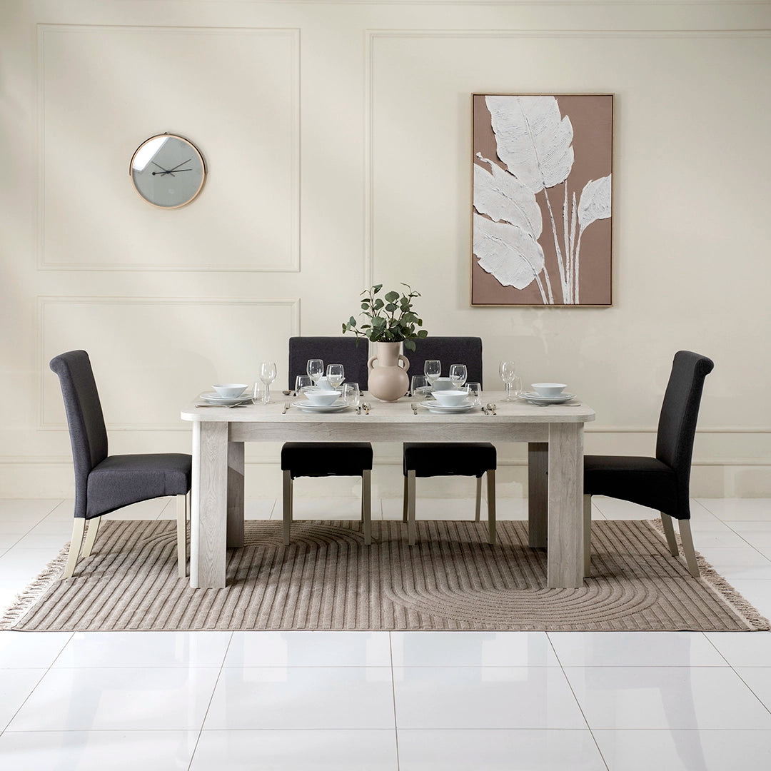 Valencia 6-Seater Dining Set – Grey