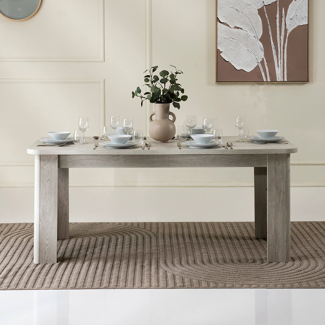 Valencia 6-Seater Dining Set – Grey