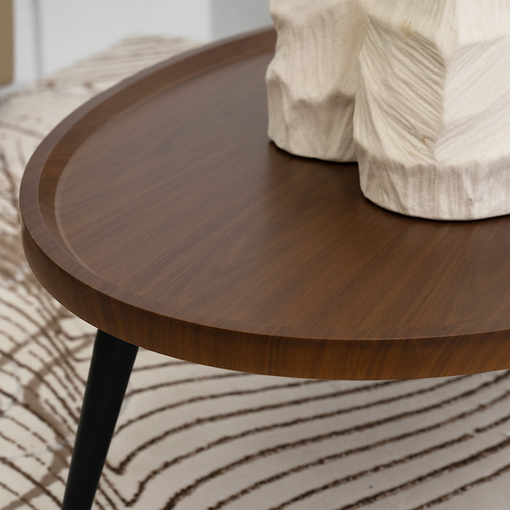 Walnut & Black Coffee Table