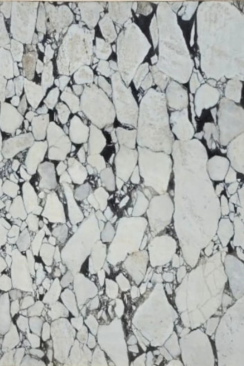 Luxury Viola Calacatta Marble Dining Table with Half Moon Legs