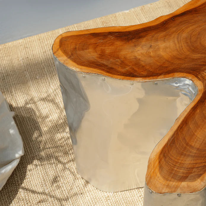 Luxury Natural Solid Teak Wood Coffee Table
