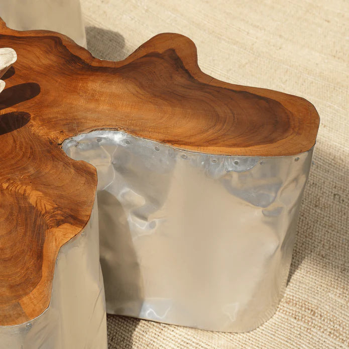 Luxury Natural Solid Teak Wood Coffee Table