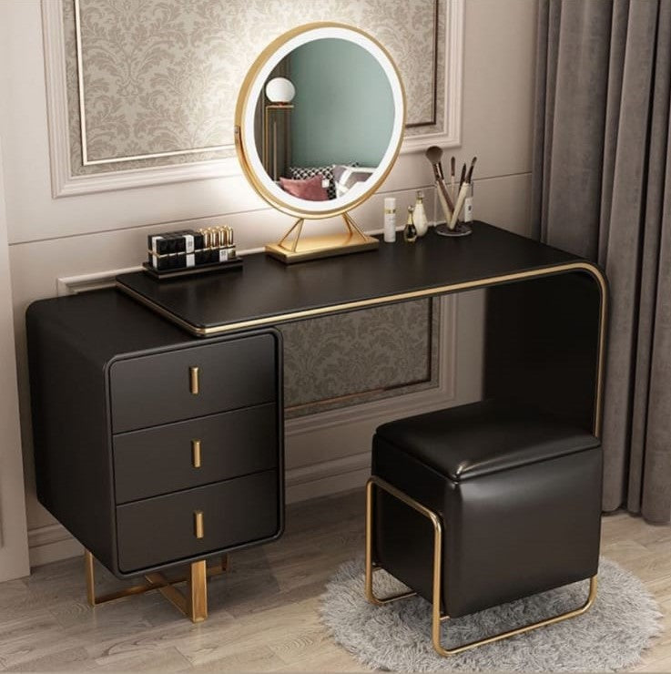 Solid Wood Dressing Table with Smart Mirror and Storage Drawers-GCC Home Center