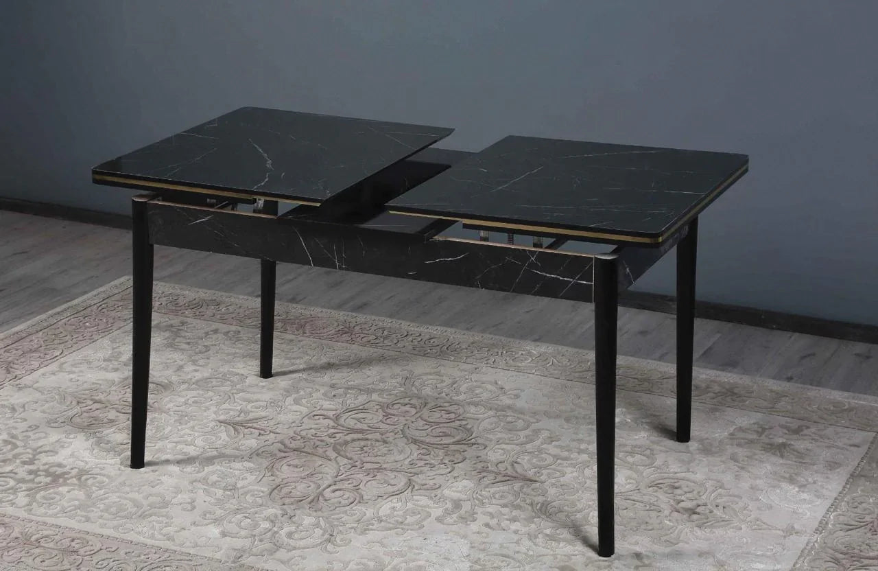 6-Seater Dining Set (Black)
