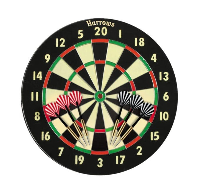 Harrows Champion Family DartGame - 2 in 1 Flip Side Dart Board