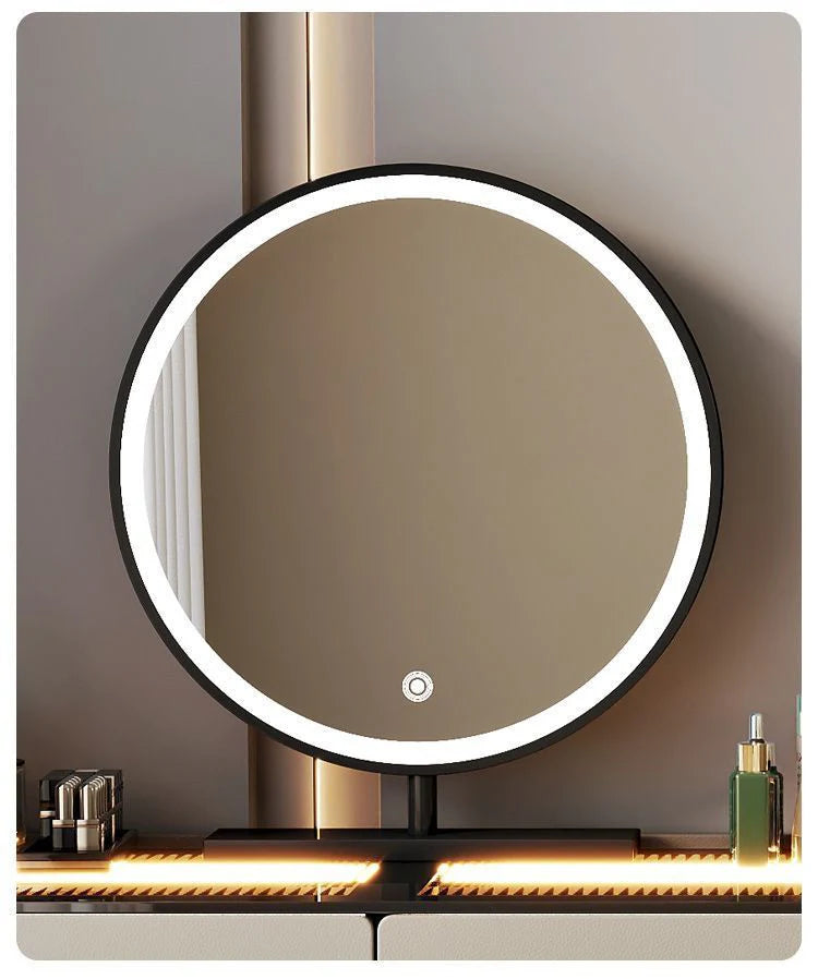 Modern Dressing Table with Built-In Lighting for Bedroom or Beauty Room-GCC Home Center