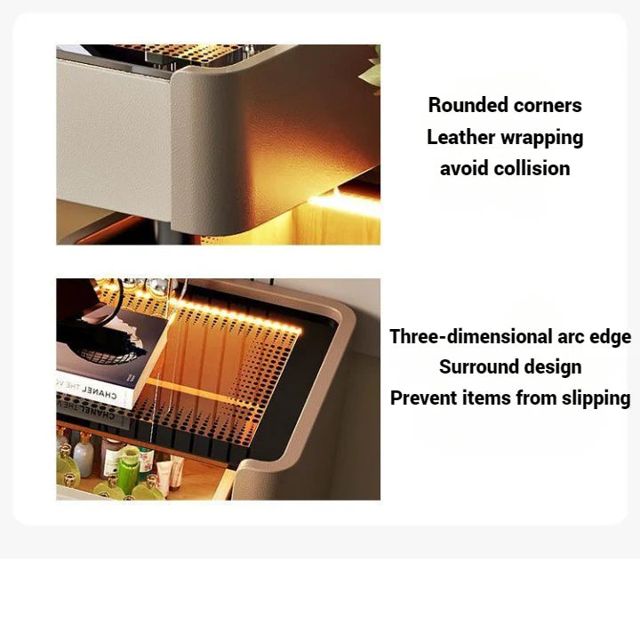 Modern Dressing Table with Built-In Lighting for Bedroom or Beauty Room-GCC Home Center
