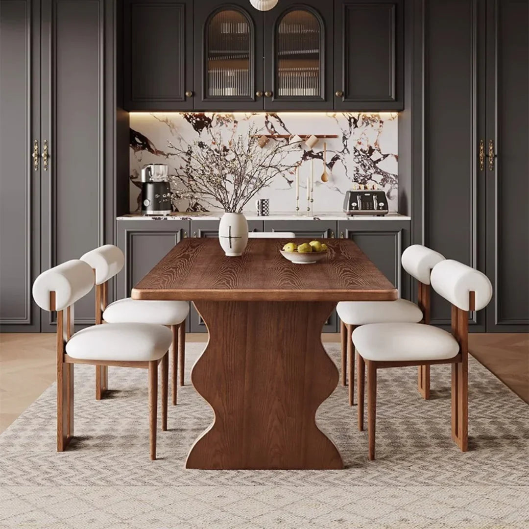 Modern Luxury Verona Wave 6 Seater Dining Set