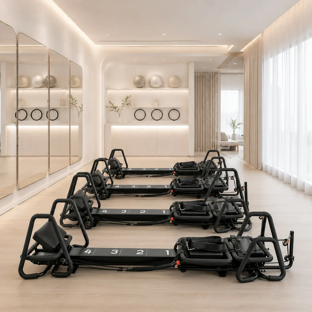 Mini Supermodel Adjustable Pilates Reformer Machine for Fitness Clubs Studio Use & Home Training