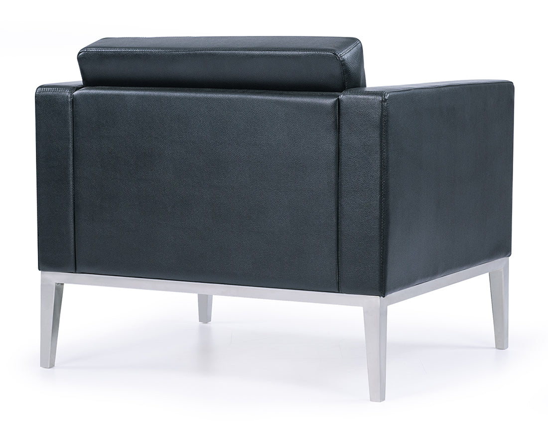PU Leather Sofa Seat – Classic Design with Solid Wood Frame