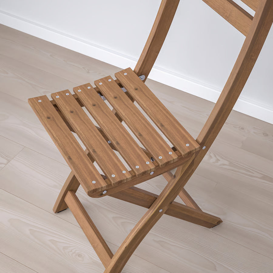 Outdoor Foldable Chair, Dark Brown