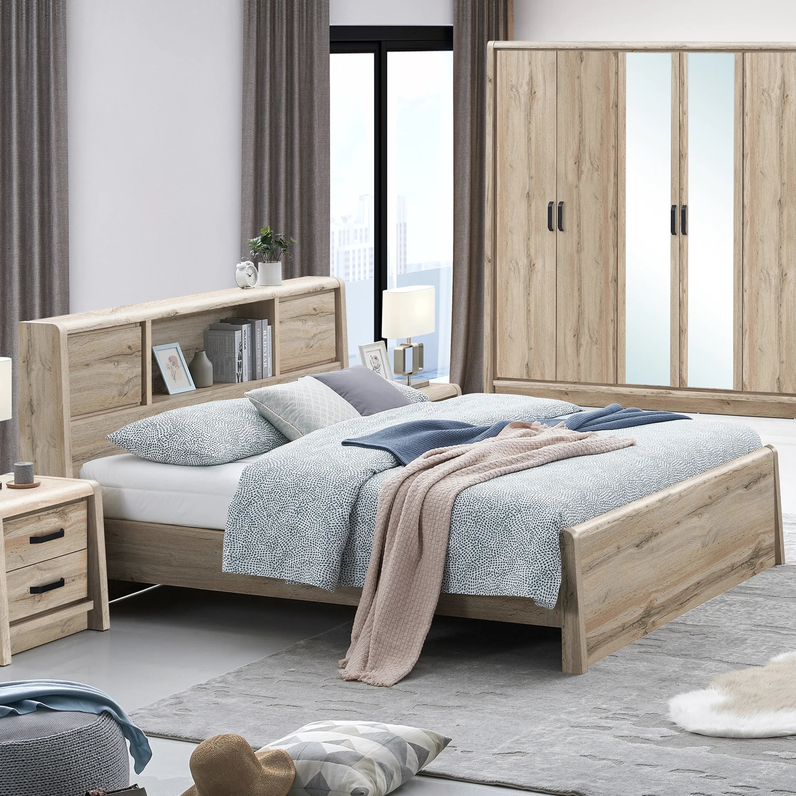 Balzo King Bed – Canada Oak