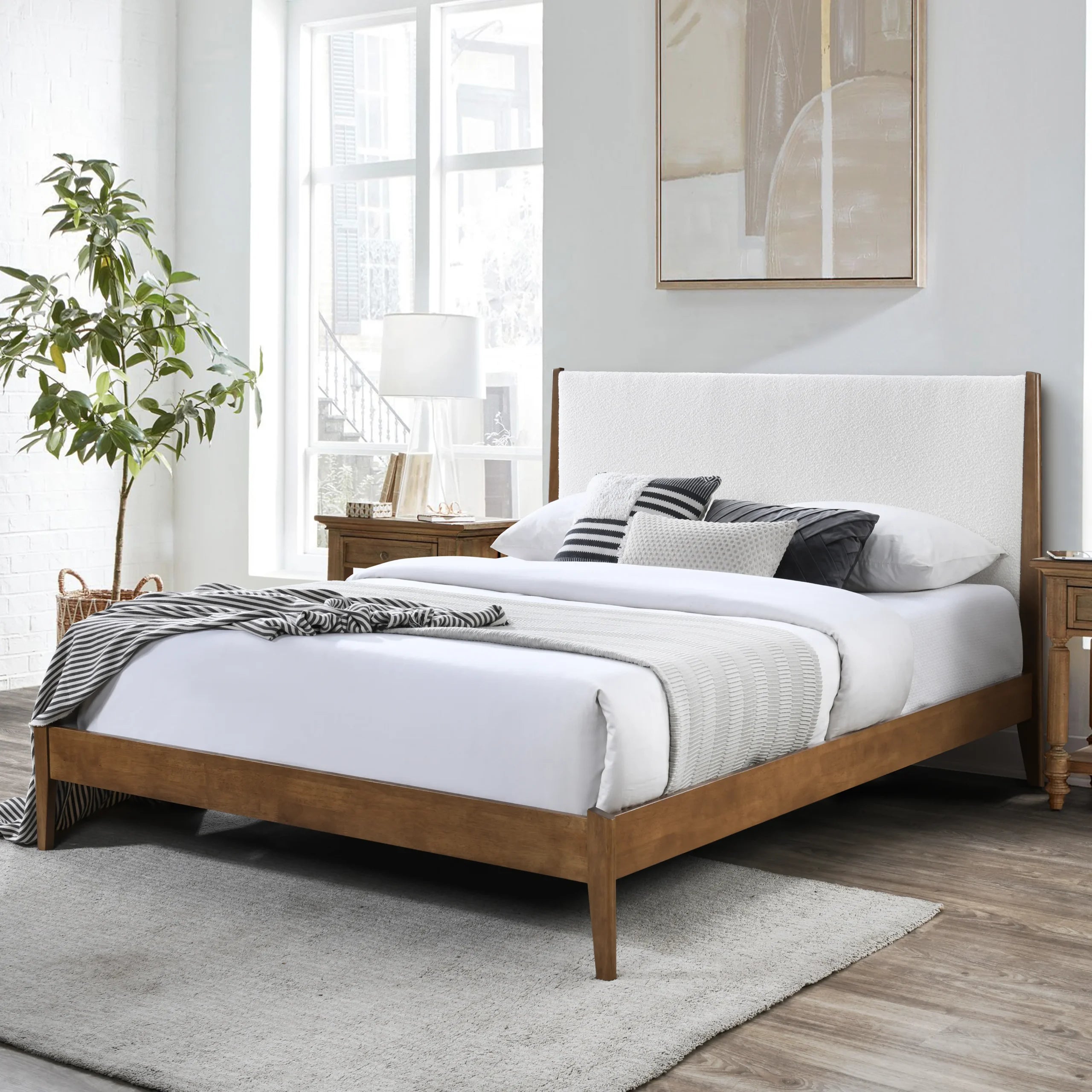 Beune King Bed – Ivory