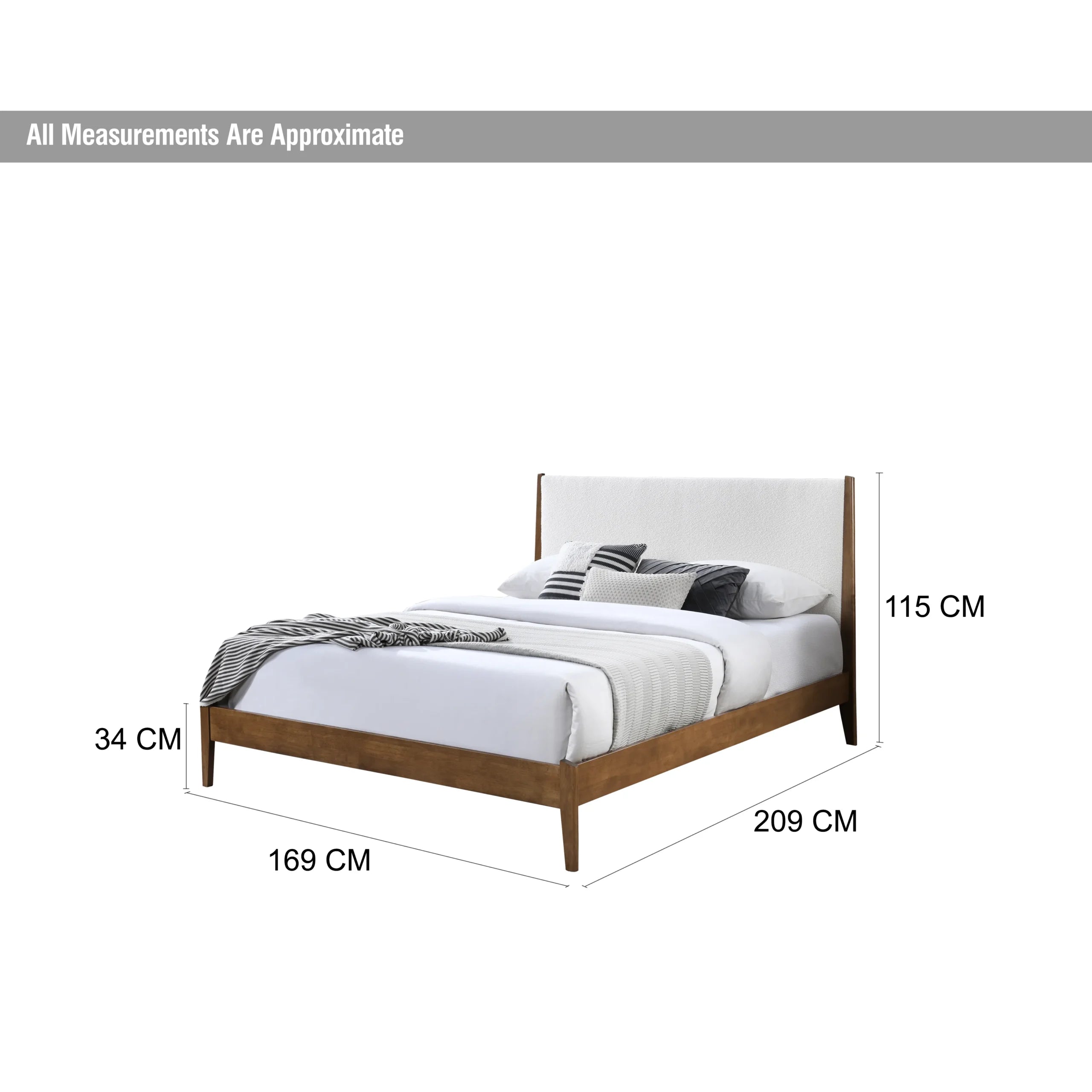 Beune King Bed – Ivory